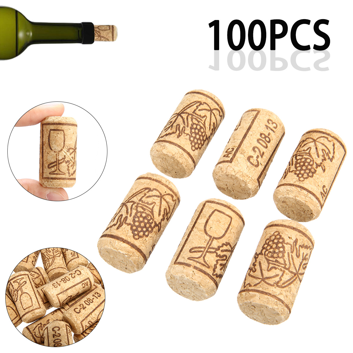 100pcs wine corks bungs beer diy wine bottle sealing stopper bungs plug 0 8x1 6 home brewing wine bottle cork bungs supplies details 1