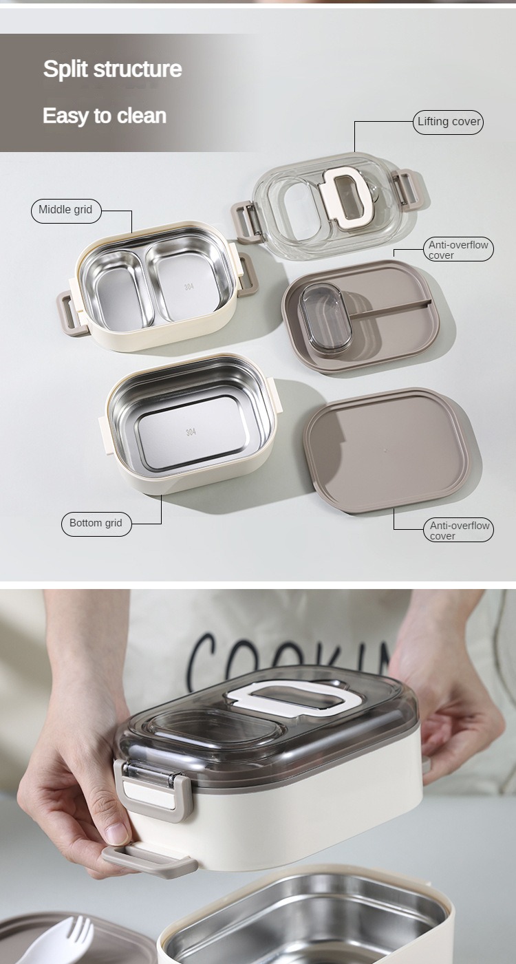 Stainless Steel Lunch Box 2 Layer Stackable Bento Boxes - Temu