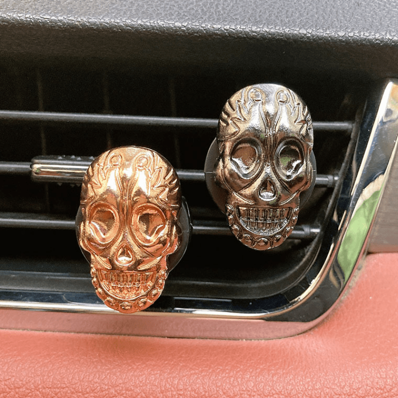 Car Air Outlet Aromatherapy Clip Skull Head Alloy Ghost - Temu