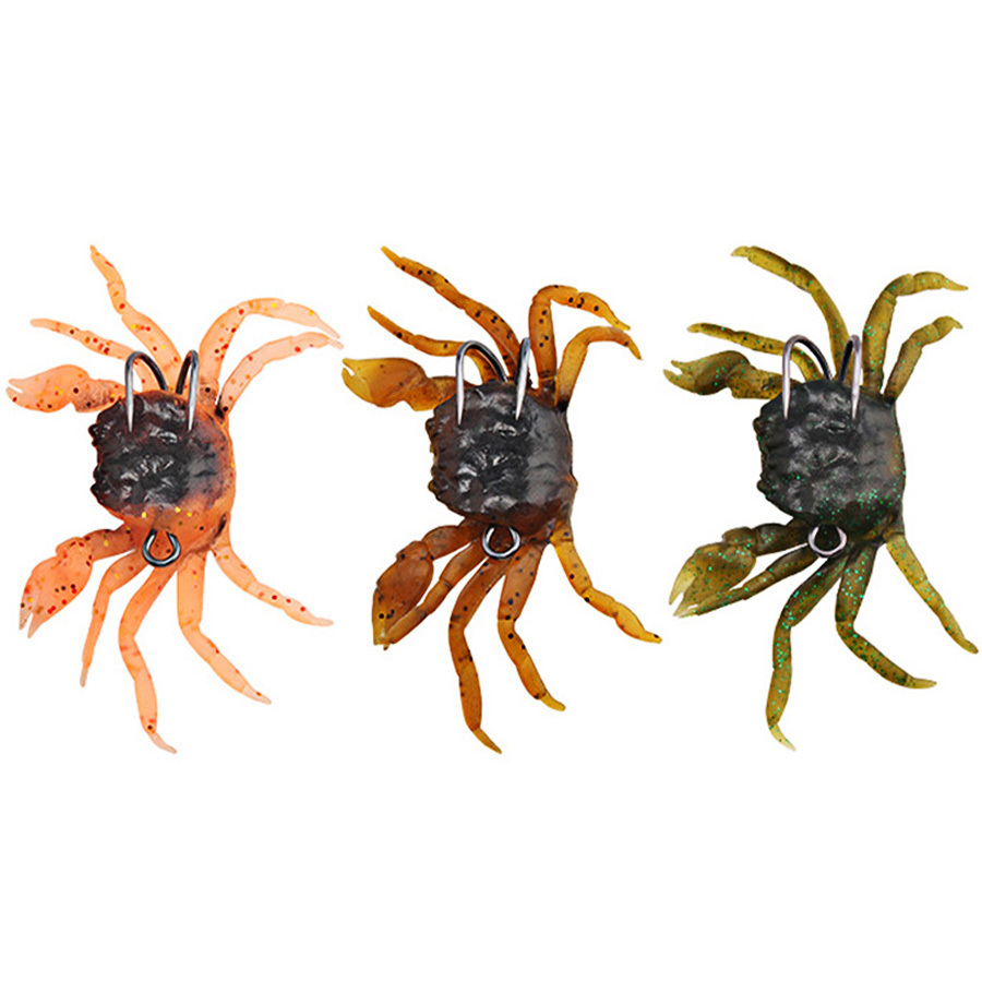 3d Simulation Crab Fishing Baits Octopus Artificial Silicone - Temu