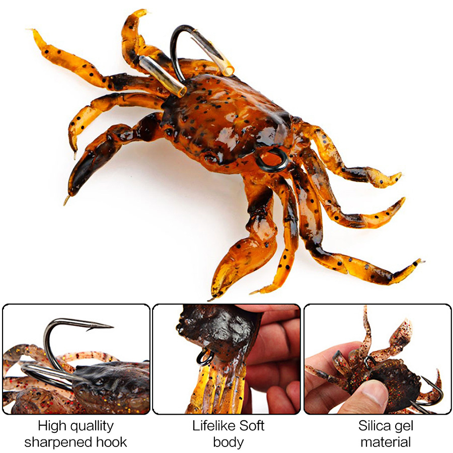 3d Simulation Crab Fishing Baits Octopus Artificial Silicone - Temu Canada