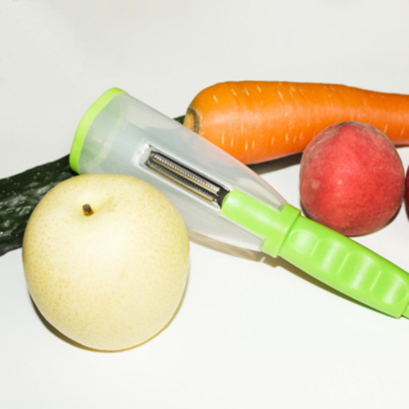 Peeler With Rubbish Bin Stainless Steel Cutter Peeler Carrot