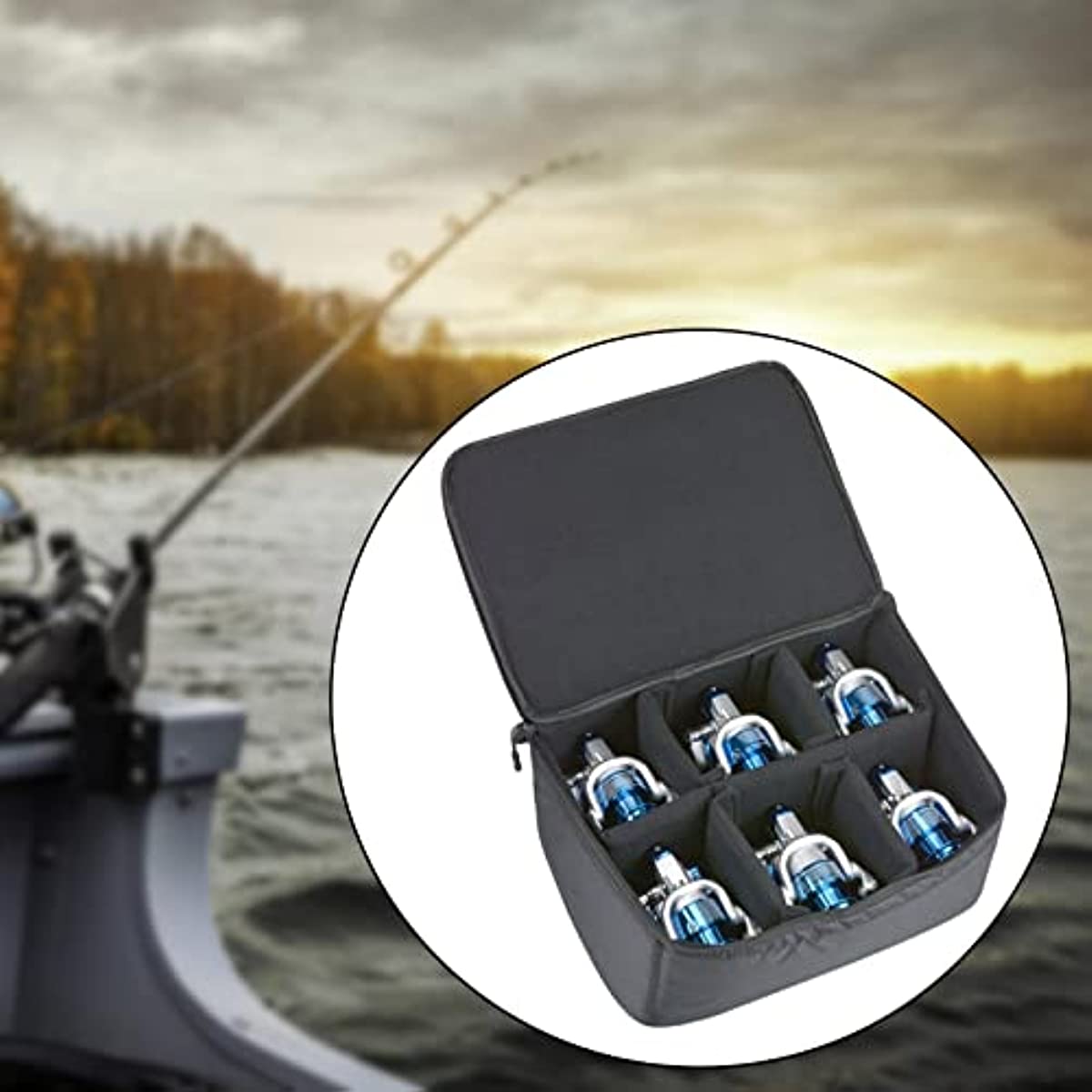 Waterproof Portable Fishing Reel Bag Tackle Tool Pouch Drum - Temu