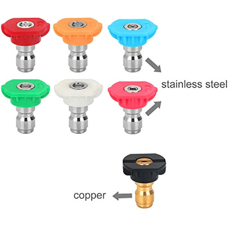 Embouts De Buse De Pulvrisation Pour Laveuse Pression, Connexion Rapide 1/4  Degrs, Pices De Nettoyeur Haute Pression Plusieurs Degrs