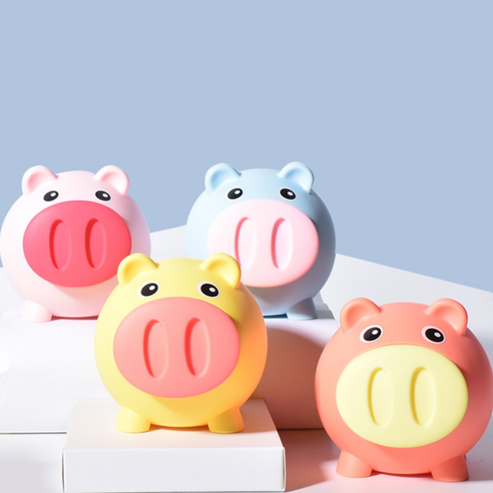 1pc Cute Piggy Bank Plastic Pig Money Bank Piggy Bank Pig Money Box Coin  Bank Plastic Saving(big) (pink)