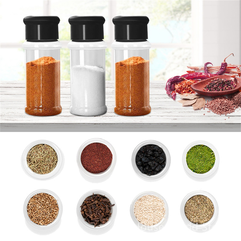 Herb and Spice Tools Pet Bottle Plastic Seasoning Jar Salt Pepper