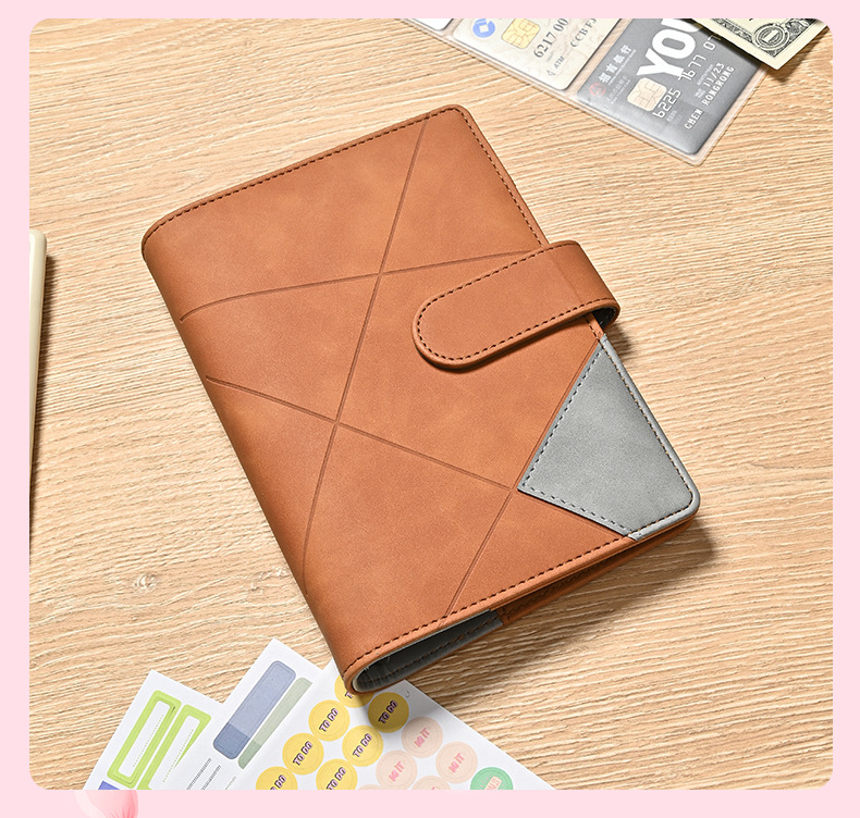 Buste di cassa per budgeting, raccoglitore di bilancio, buste di denaro per  contanti, marmo A6 legante Pu pelle Loose Leaf Notebook Cash Envelope per  risparmio di denaro E