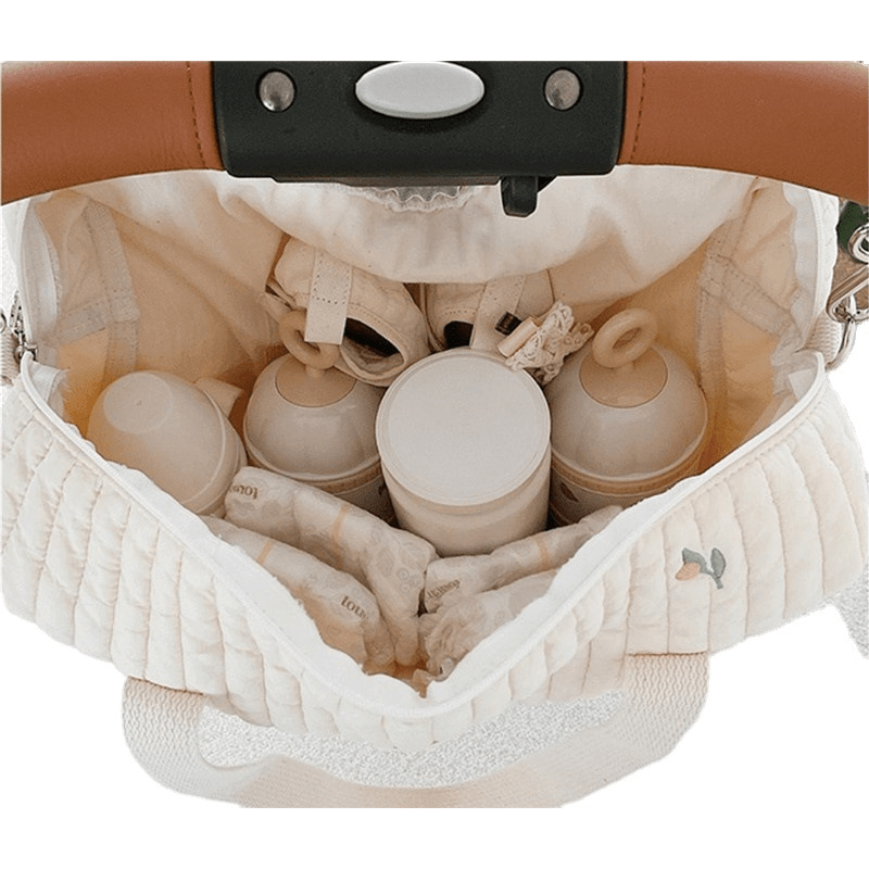 Newborn Baby Care Diaper Bag Mommy Shoulder Bag Embroidery Quilted Stroller Diaper  Storage Organizer Large Handbag - Temu