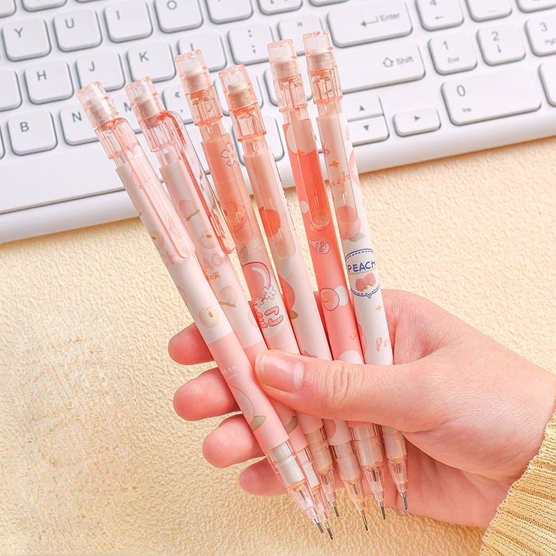 Mechanical Pencil Set Include Peach Mechanical Pencils With - Temu