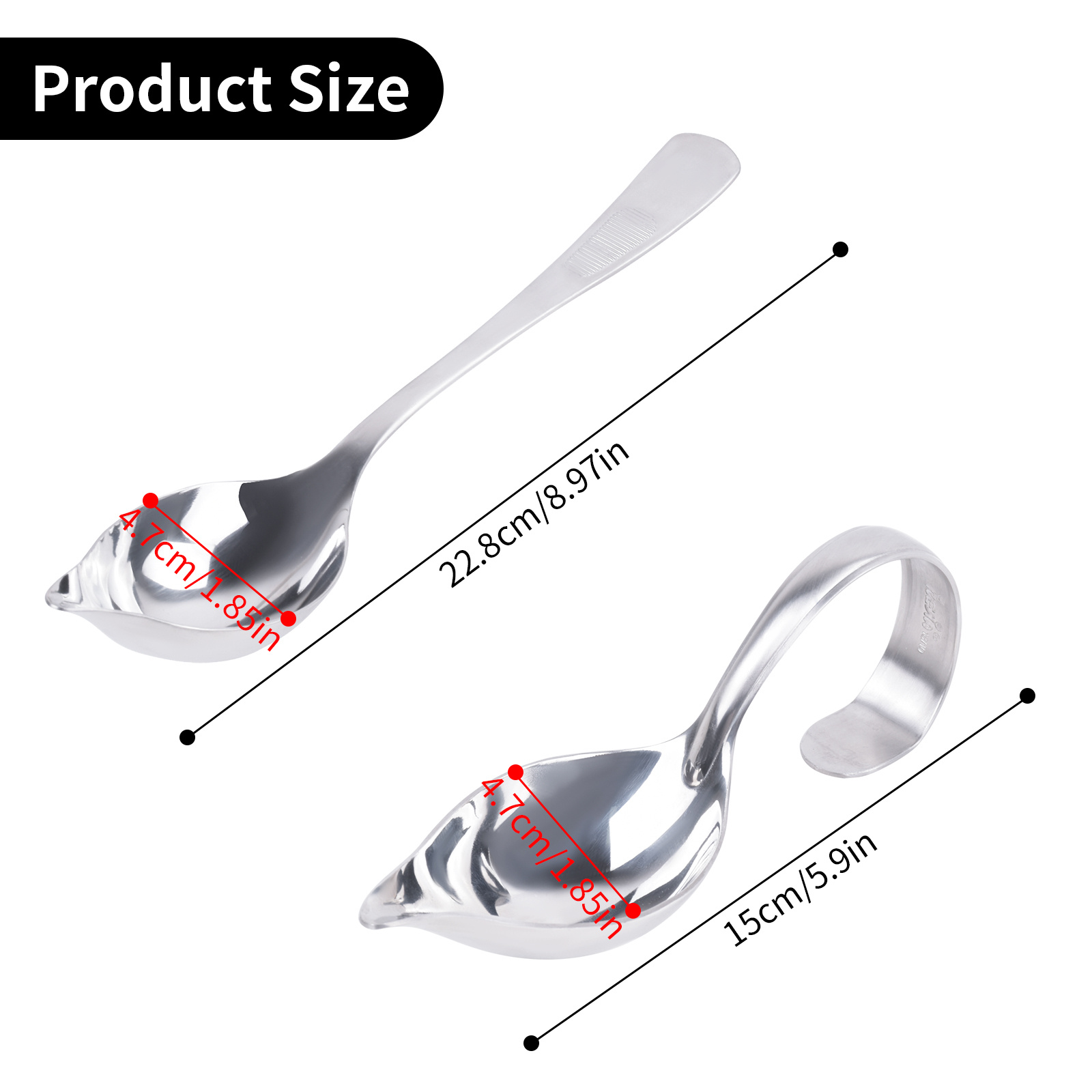 Stainless Steel Sauce Spoon Sauce Ladle With Pouring Spout - Temu