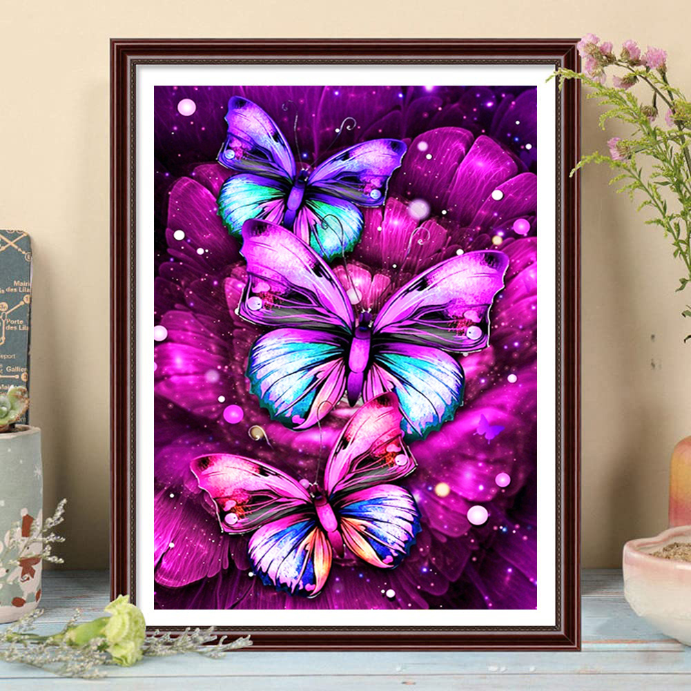 Beautiful Butterfly Diamond Painting Stitch 5D DIY Full Drill Colorful  Flower Diamond Embroidery Rhinestone Picture Home Decor