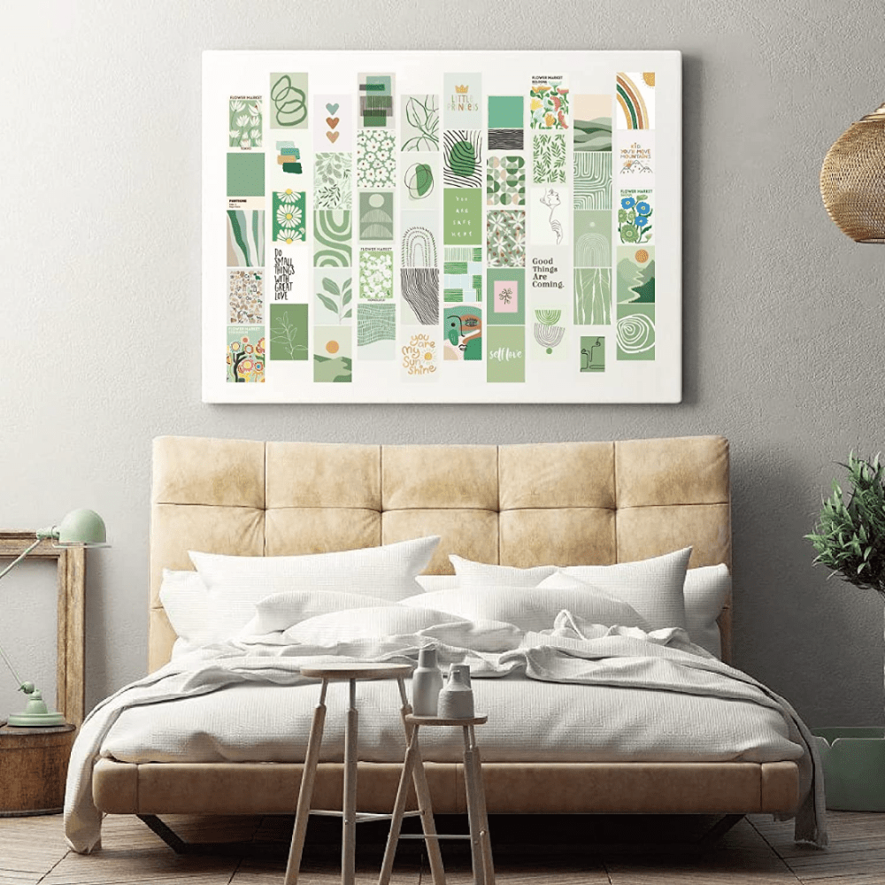 Danish Pastel Wall Collage Kit Aesthetic Pictures Green Room - Temu