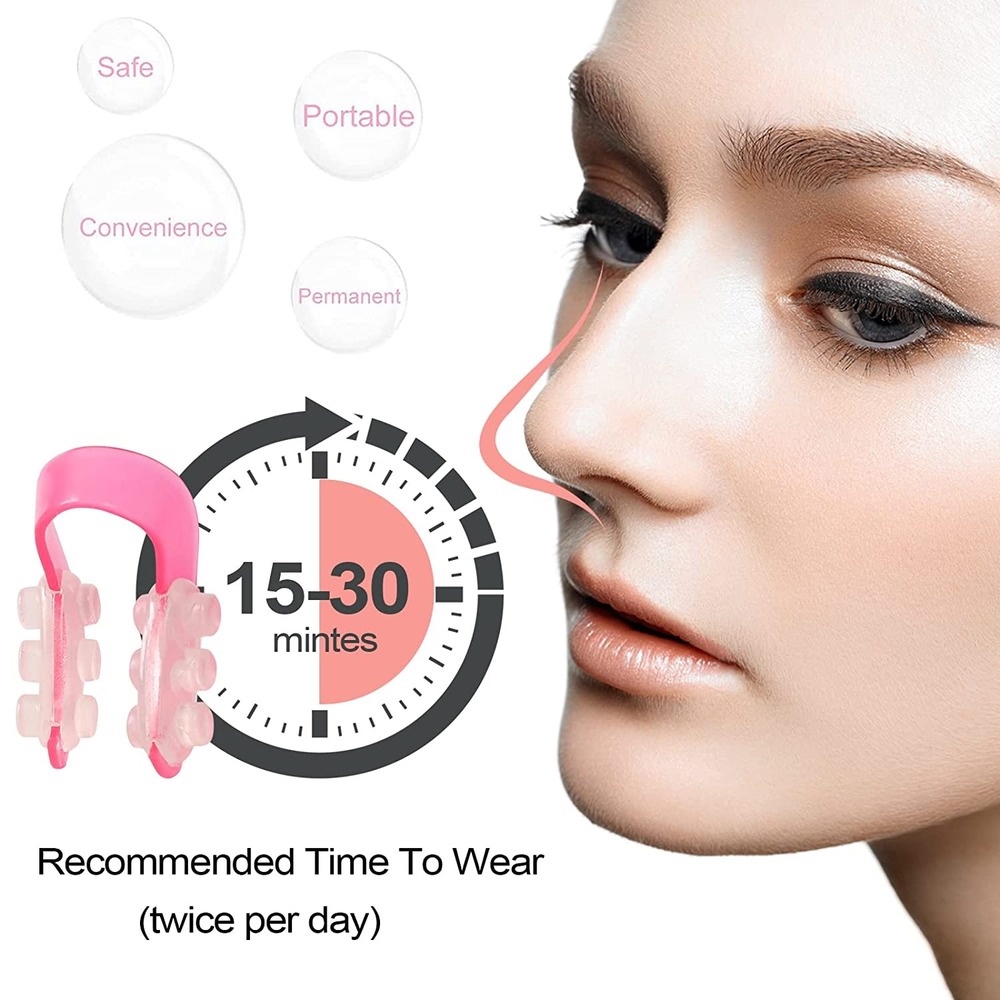 10 Sets Nose up Lifting Shaper Clip Inserts Lifer Clip Silicone Nose Beauty  Corrector Tool Nose Slimmer for Wide Nose