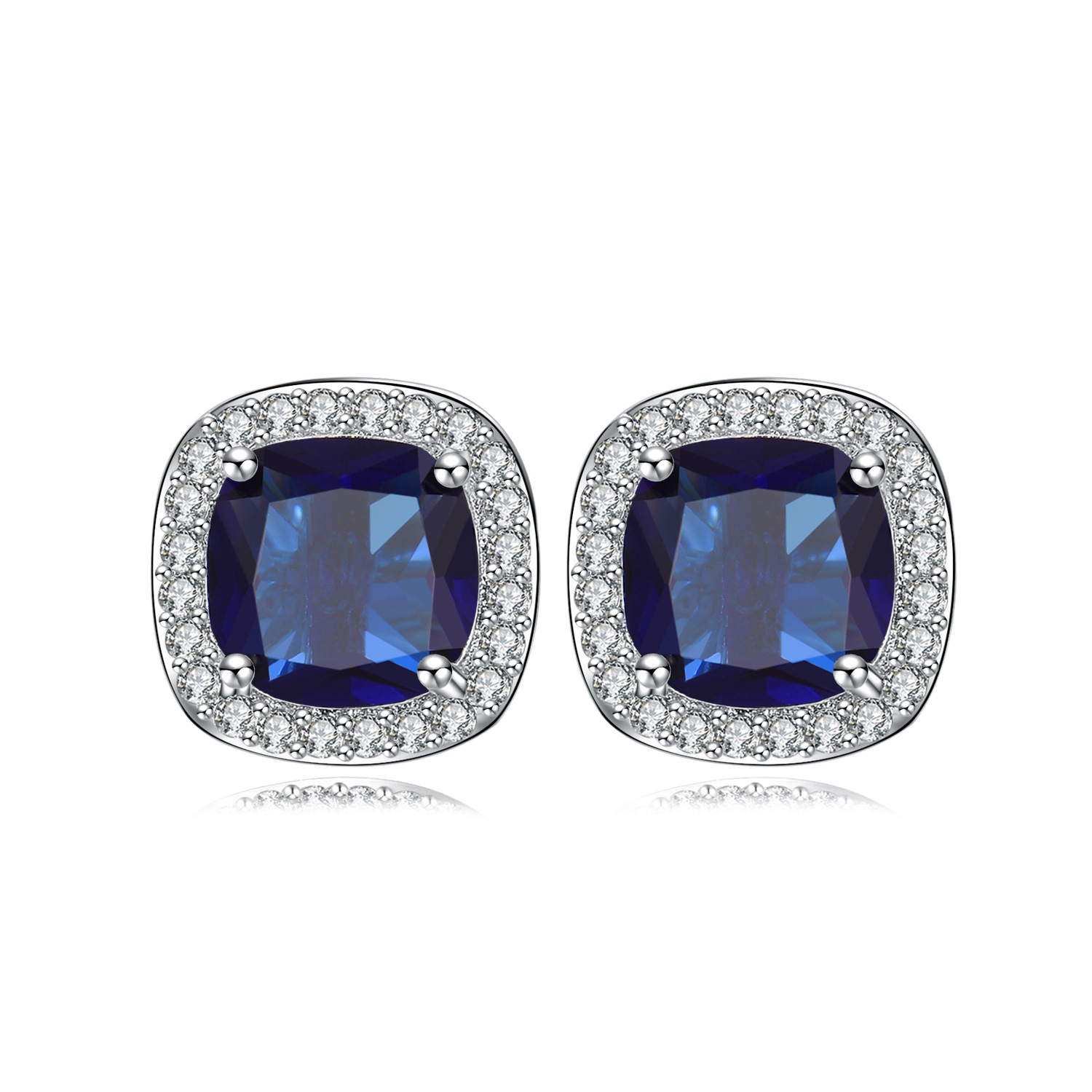 Men's Square Zircon Stud Earrings