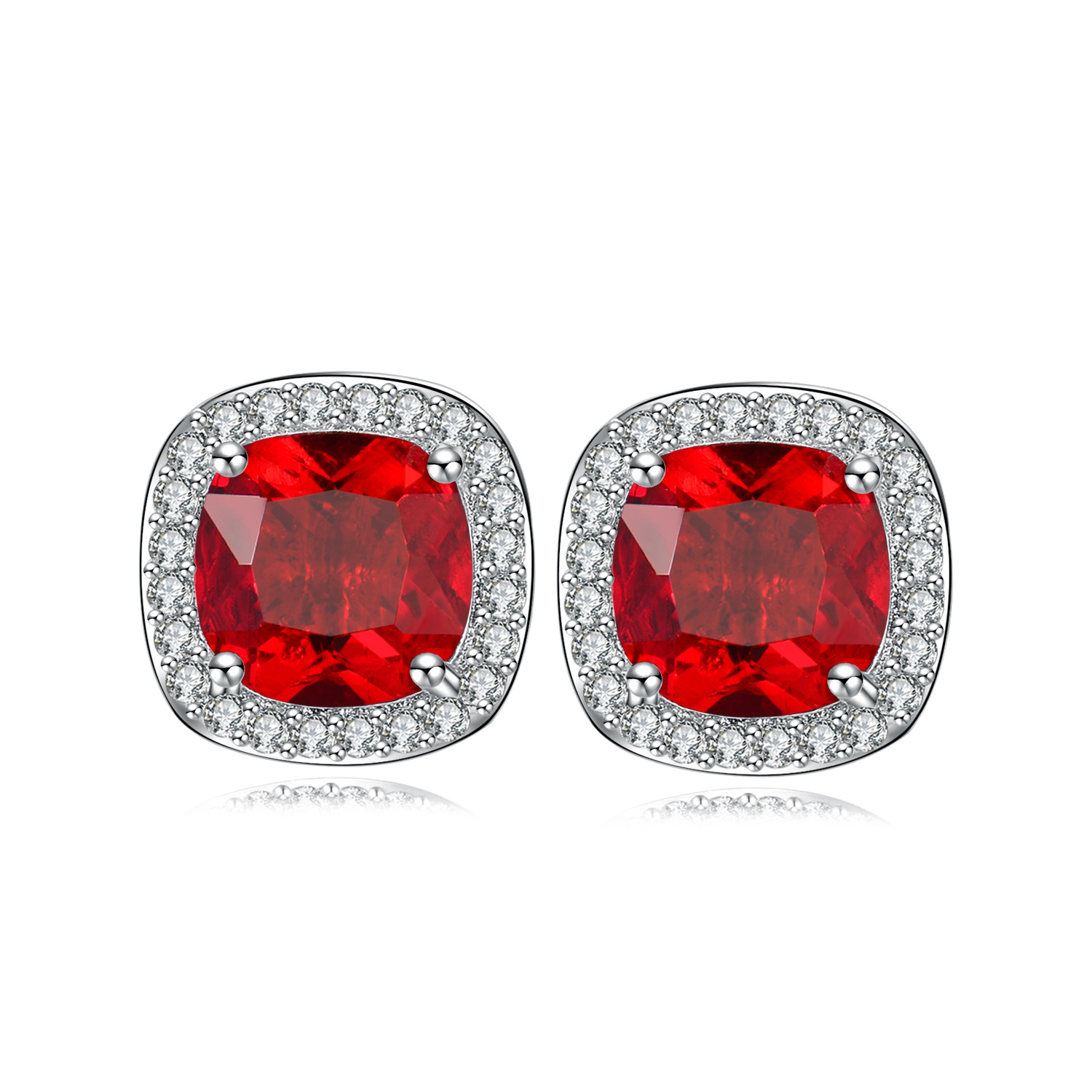 Men's Square Zircon Stud Earrings