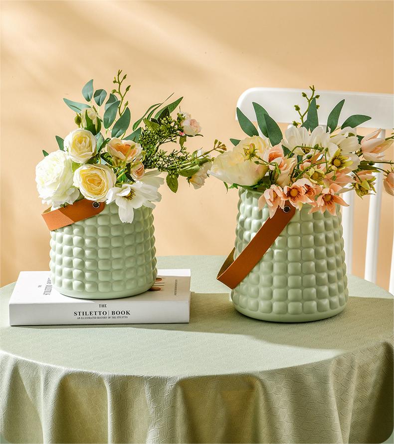 1 Florero Plástico Contenedor Flores Secas Adorno Pe - Temu