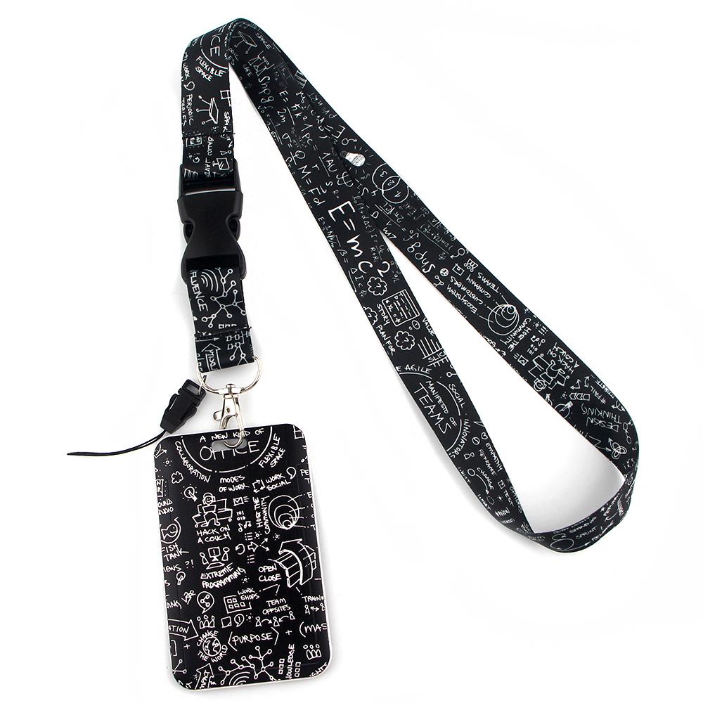 Periodic Table Print Lanyard Neck Strap ID Holder Safety 