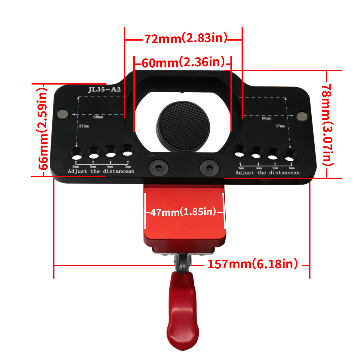 Gabarit de perçage de trou 35mm charnière trou localisateur porte de bois  1pc