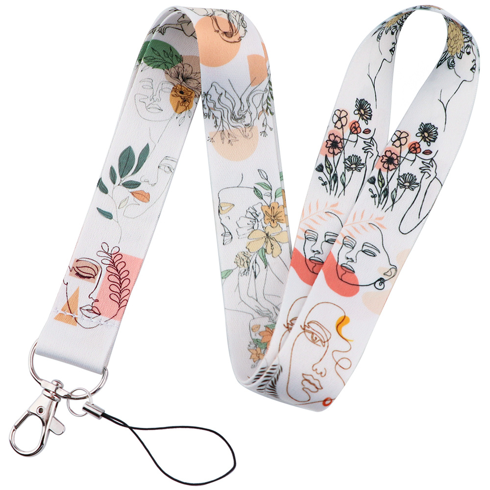 Fashion Flowers Neck Strap Lanyards For Keys Keychain Badge Holder Id  Credit Card Pass Hang Rope Lariat Phone Charm Accessories Detachable - Temu  Japan