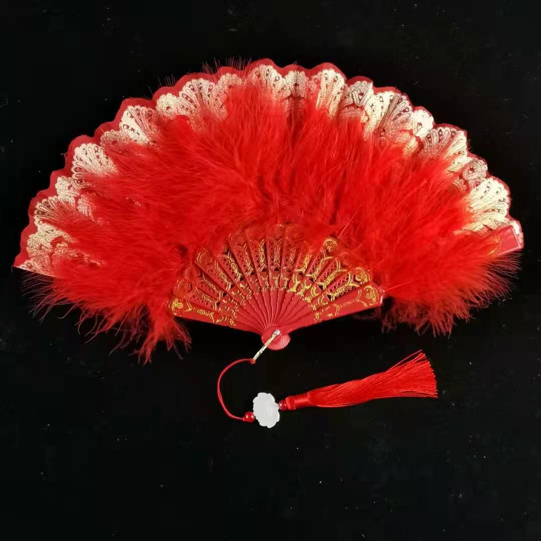  1 unids de plumas blancas ventilador de mano Flapper accesorios  de disfraz de plumas rugientes plegables de mano para fiesta de baile  ventilador de plumas de ganso - Rosa : Hogar