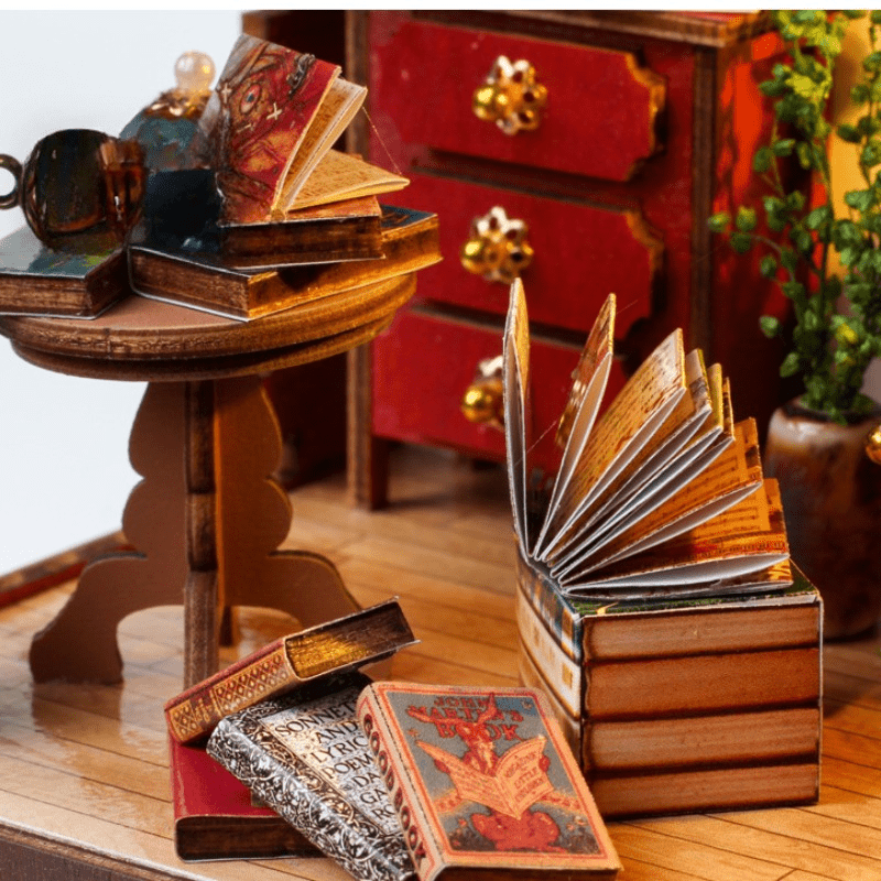 Diy Book Nook Miniature Kit Diy Dollhouse Booknook Bookshelf - Temu