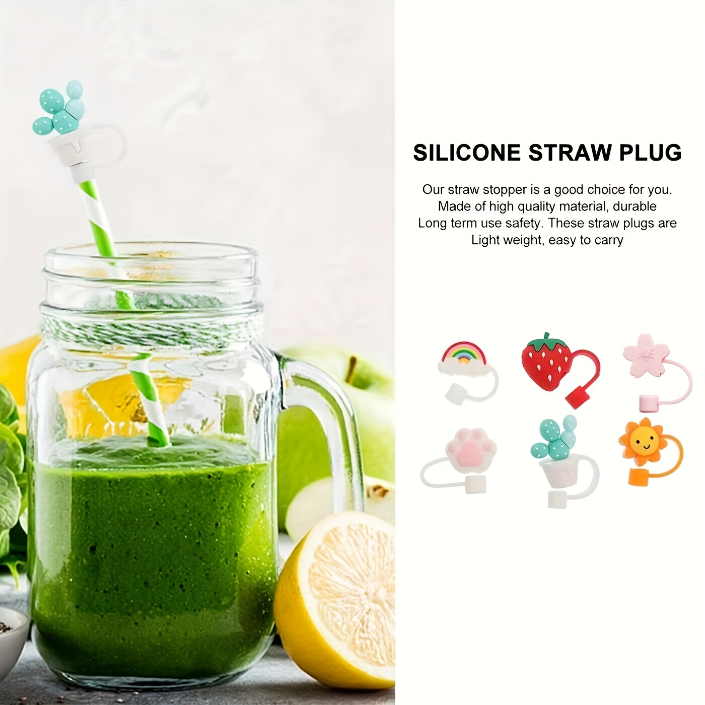 Cartoon Cute Silicone Straw Tip Covered Frog Design Drinking Water Straw  Plug Decorative Straw Cover Top Protector Straw - Temu