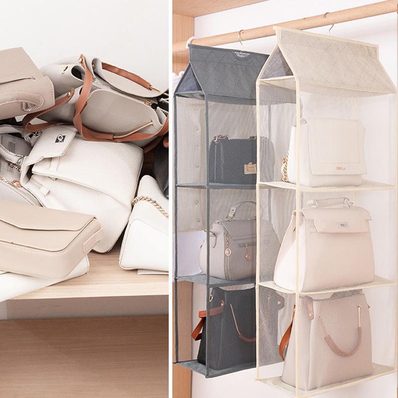 Organize Your Handbags In Style With This 3d Hanging Purse Closet Rack -  1/2/3/4 Pockets! - Temu New Zealand