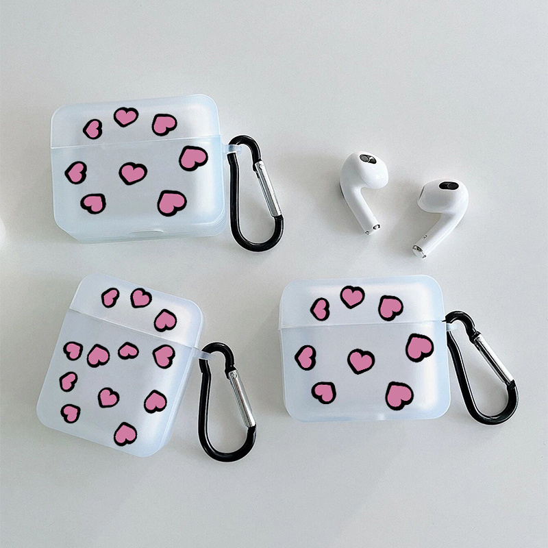Heart Claires Airpods Case Red Heart Pattern Graphic Earphone Case