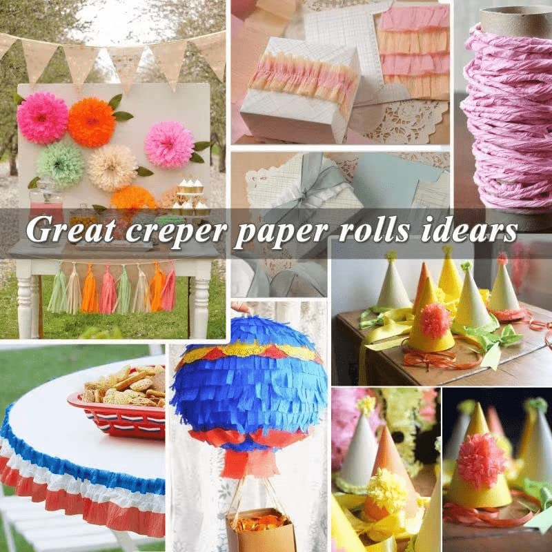 12 Rolls Crepe Paper Streamers, 12 Colors Streamers Party Supplies for  Birthday Party Baby Shower Rainbow DIY Christmas Halloween Wedding Ceremony