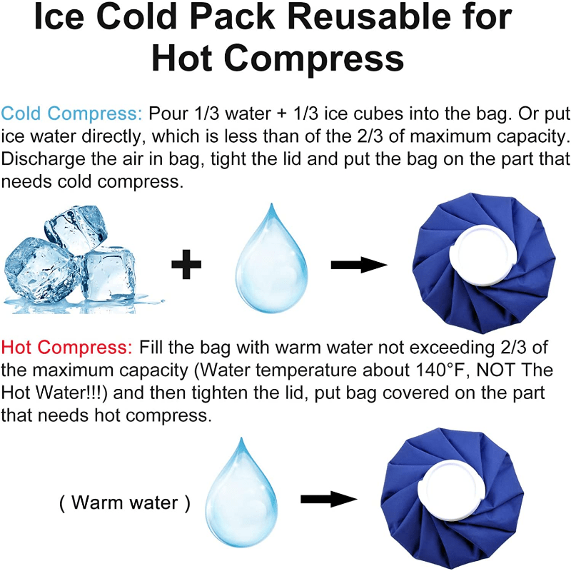 Reusable Ice Pack Cold And Hot Use Hot Water Bag Adults Cold - Temu