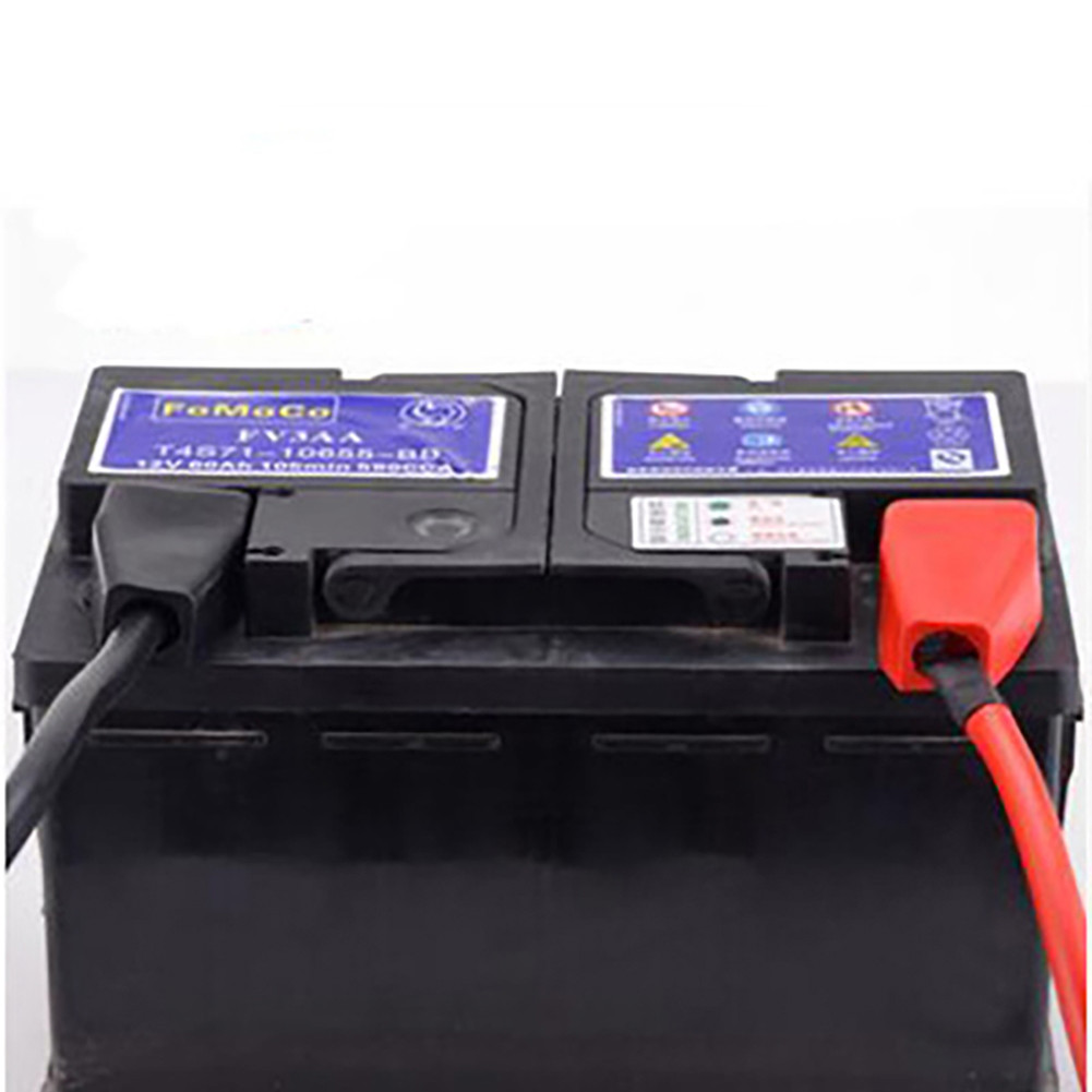 iSpchen 2pcs couvercle de pôle de batterie de voiture capuchons de  protection De batterie pvc couvercle de borne de batterie capuchon  couverture borne