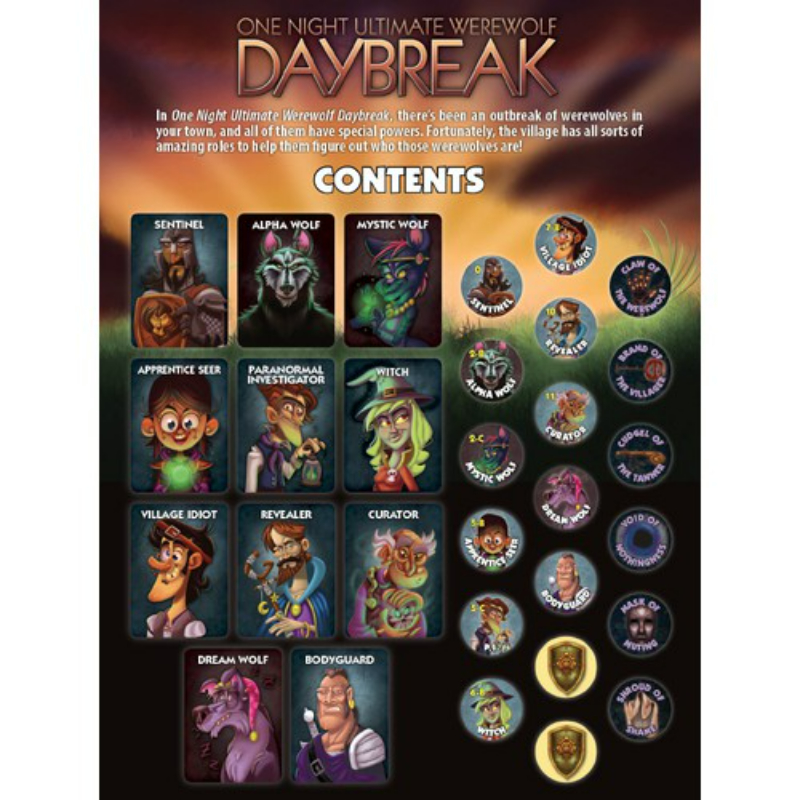 One Night Ultimate Werewolf Daybreak Card Game Family Fun