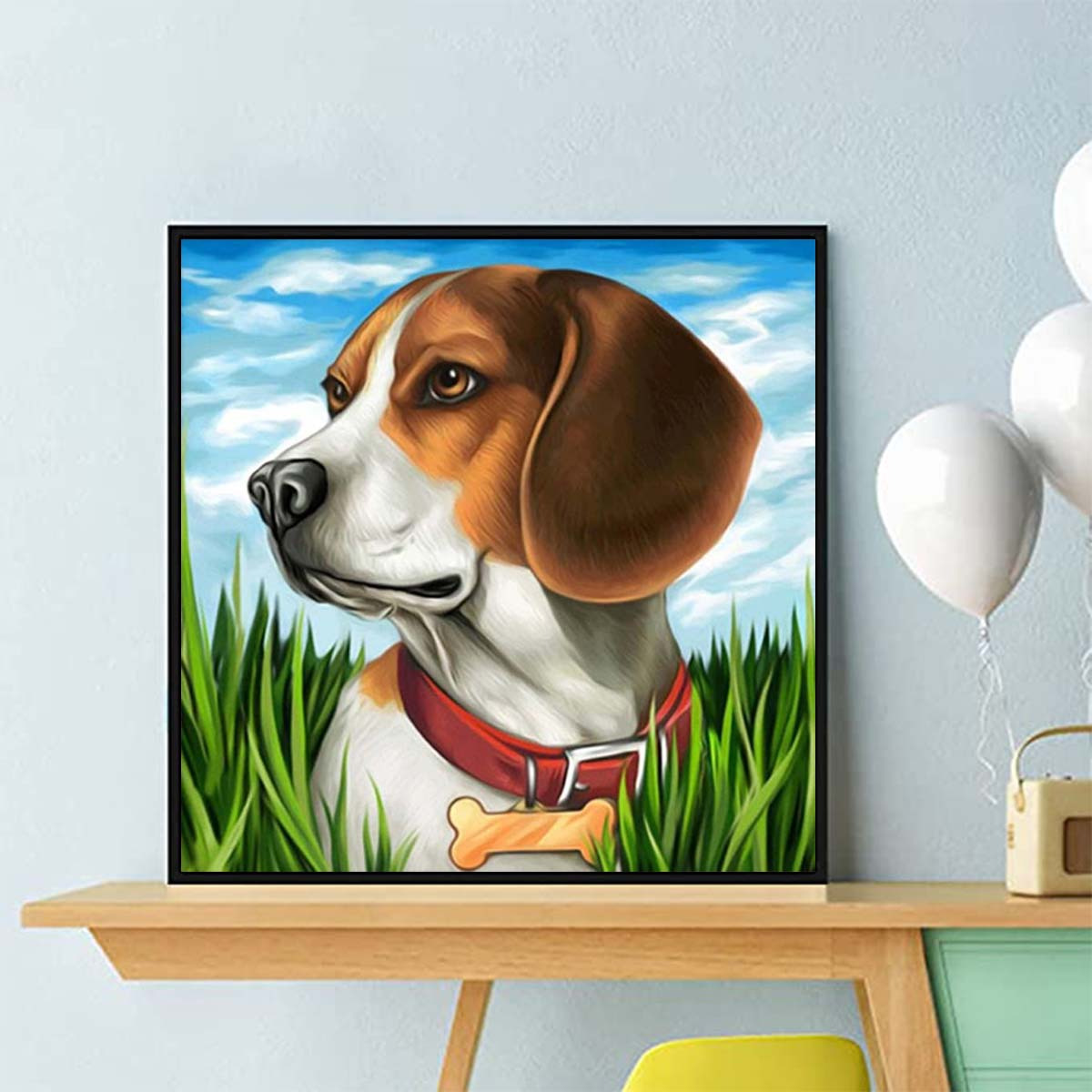 5d Diy Artifical Diamond Painting Cute Dog Full Drill - Temu