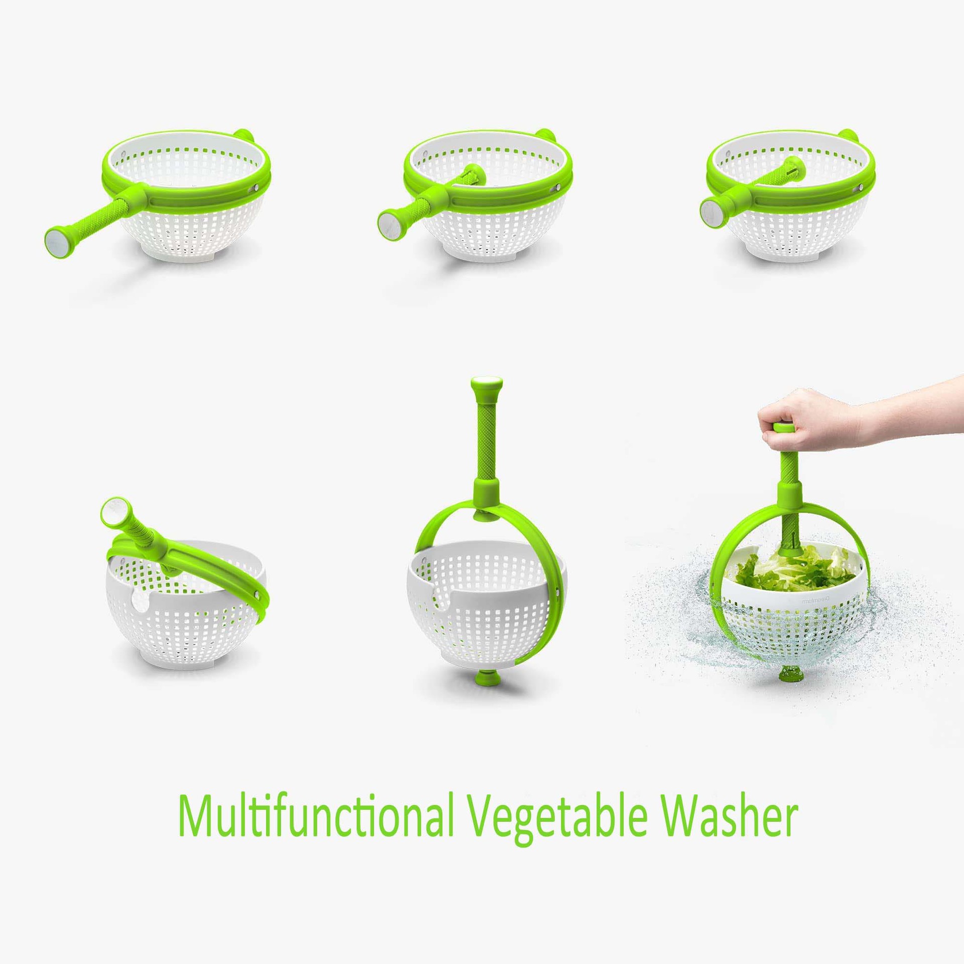 Centrifugadora De Verduras, Secadora De Verduras Grande De 3 L De  Capacidad, Centrifugador De Ensaladas Con Tazón Y Colador, Secadora De  Lechugas, Lavadora De Frutas Con Tapa Para Cocina : : Hogar