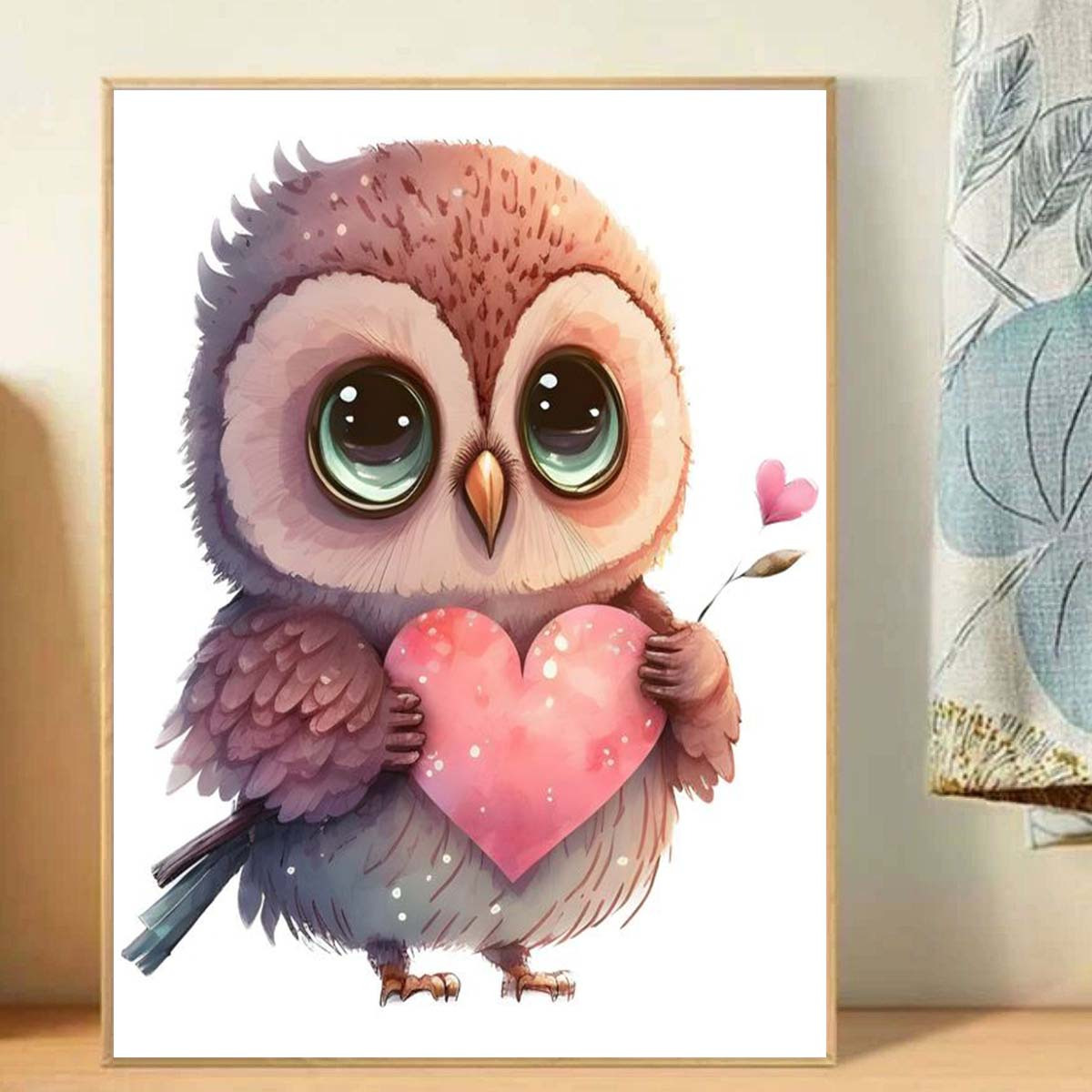 Cute Owl Diamond Painting Set, Adult Diamond Art Painting Set