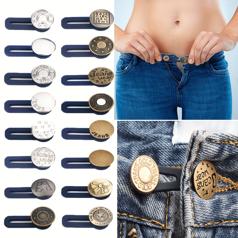 Extension Button For Jeans Adjustable Waist Button - Temu