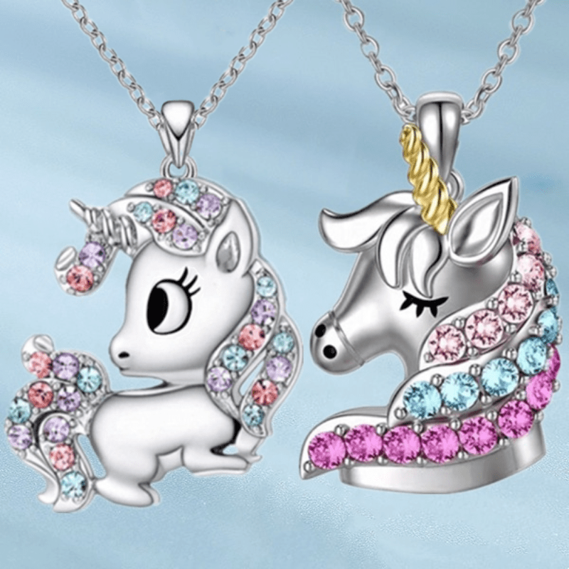 Exquisite Fashion Unicorn Necklace Color Cartoon Unicorn Jewelry Pendant  Necklace for Women Party Birthday Anniversary Gift