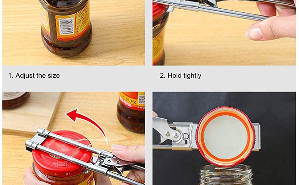 Adjustable Multifunctional Stainless Master Opener Adjustable Jar Bottle  Opener