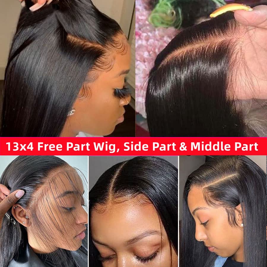 Straight Lace Front Wigs Human Hair Pre Plucked 13x4 HD Lace