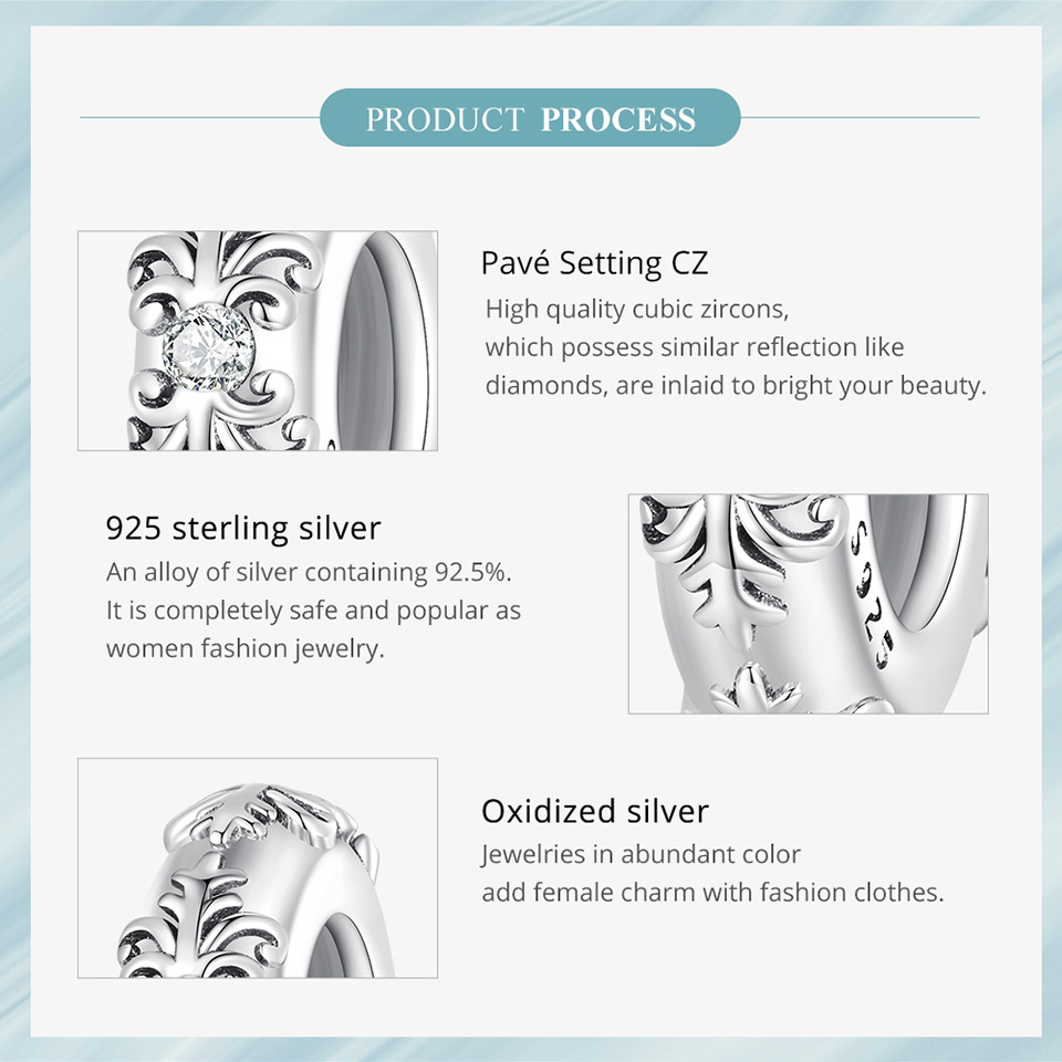 Sterling Silver Reflections Stopper-spacer Bead