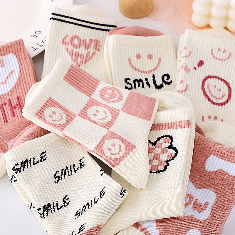 Pack de 5 pares de calcetines largos Smiley® - Calcetines largos -  Calcetines - ROPA INTERIOR, PIJAMAS - Niña - Niños 
