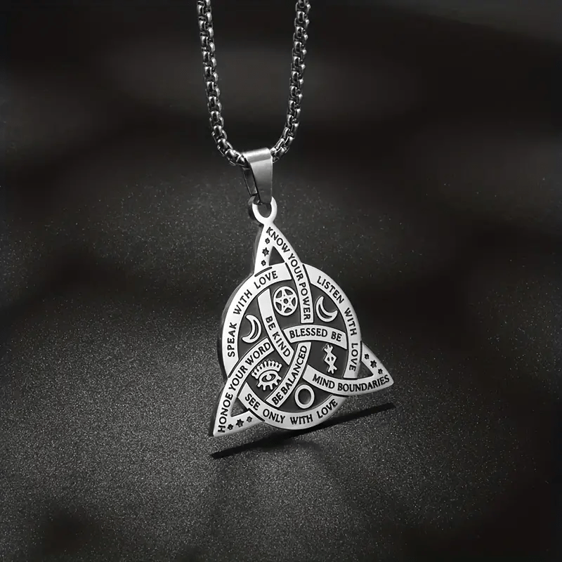 Collier homme pendentif pentagramme de protection celtique en argent