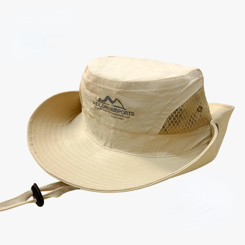 Summer Big Brim Sunshade Sunscreen Hat Grid Breathable Ventilated Letter  Bucket Hat Outdoor Fishing Mens Hat, Free Shipping New Users