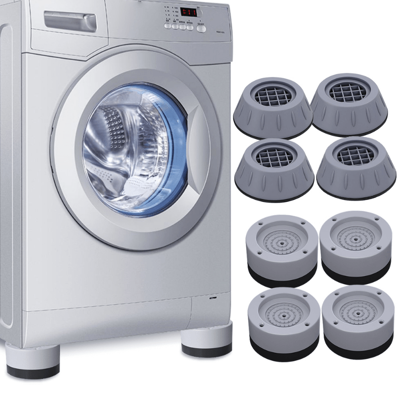 Almohadillas de pie para lavadora antivibración y anticaminata |  Alfombrilla antideslizante para lavadora y secadora con tecnología de goma  | Ideal
