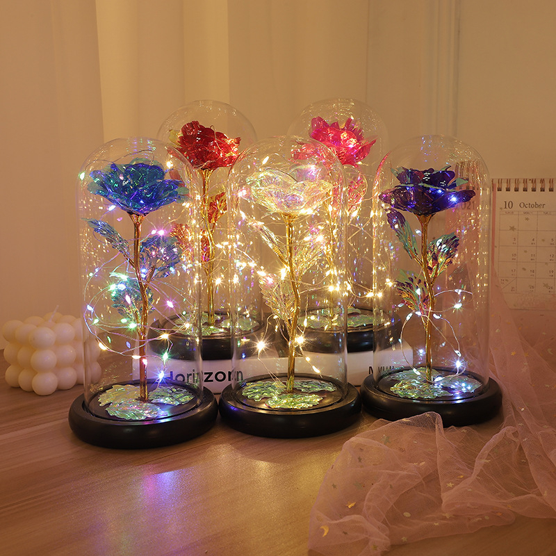 Regalos de cumpleaños para novio de parte de novia, para mi novio,  recuerdos de cristal con base LED colorida, regalos de aniversario,  Navidad, San