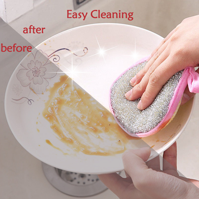 Multifunctional Kitchen Sponge For Washing Dishes Cleaning Sponge Brush  Dishwash