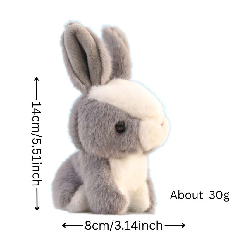 Cute Rabbit Plush Bag Charm, Stuffed Bunny Keychain