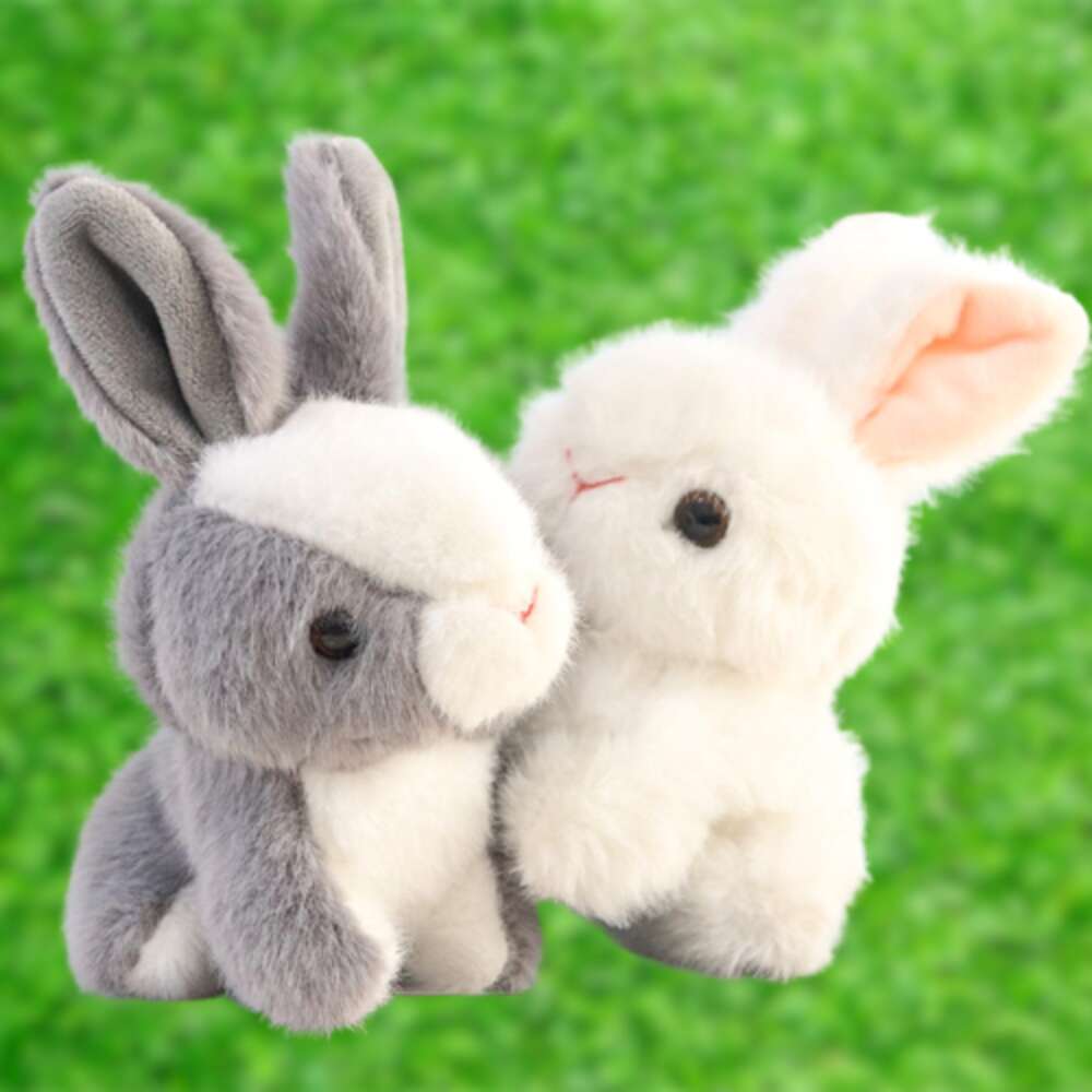 Cute Rabbit Plush Bag Charm, Stuffed Bunny Keychain