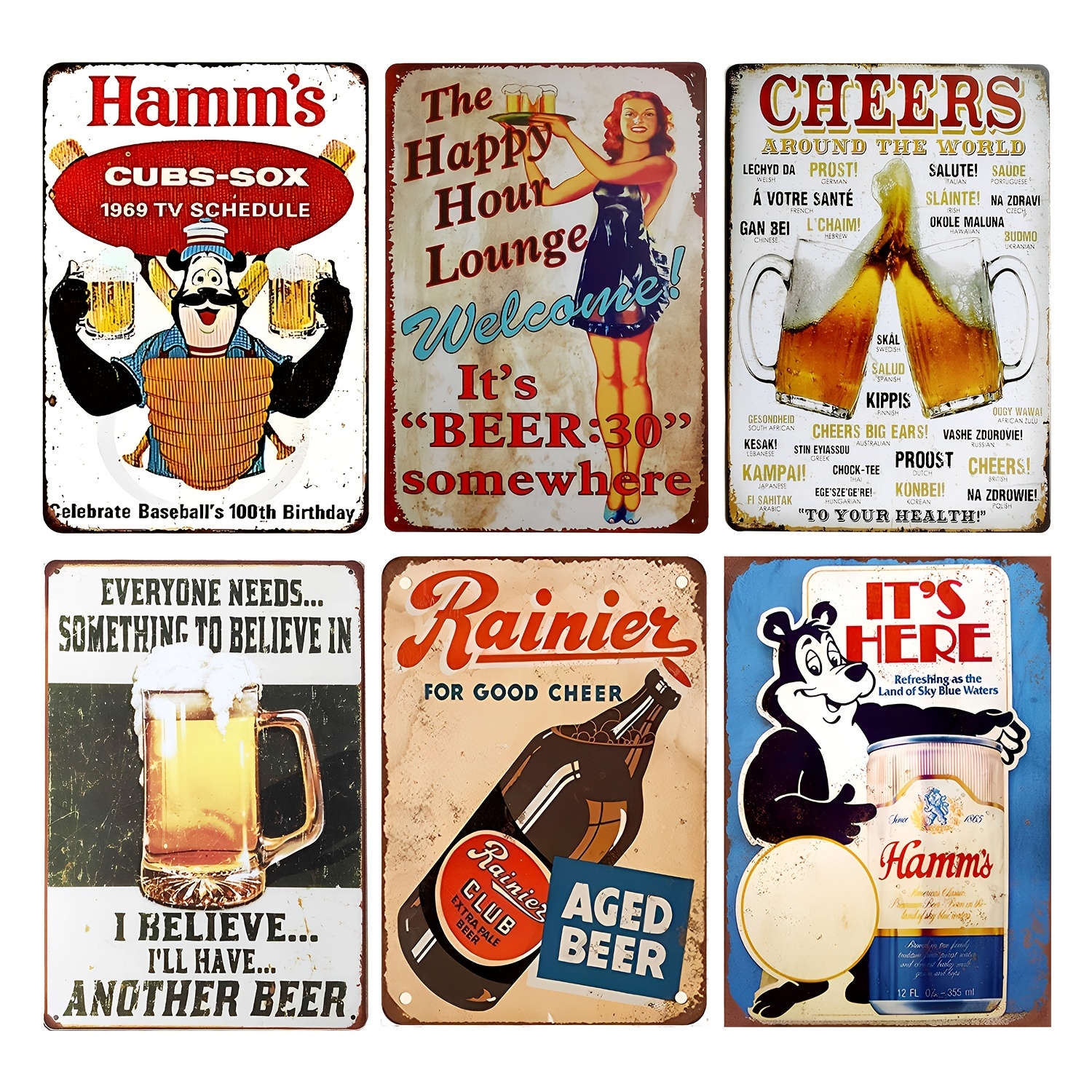 Metal Tin Sign, Funny Cat Metal Tin Signs Vintage Kitty Kitchen Sign ...