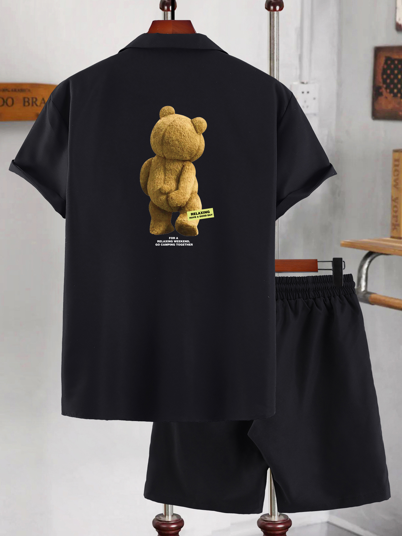 Men / Palm Angels Bear Tee Black Br Black